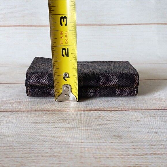 Authentic Louis Vuitton Vintage Damier Compact Tri-Fold Wallet Unisex Brown - Picture 16 of 16